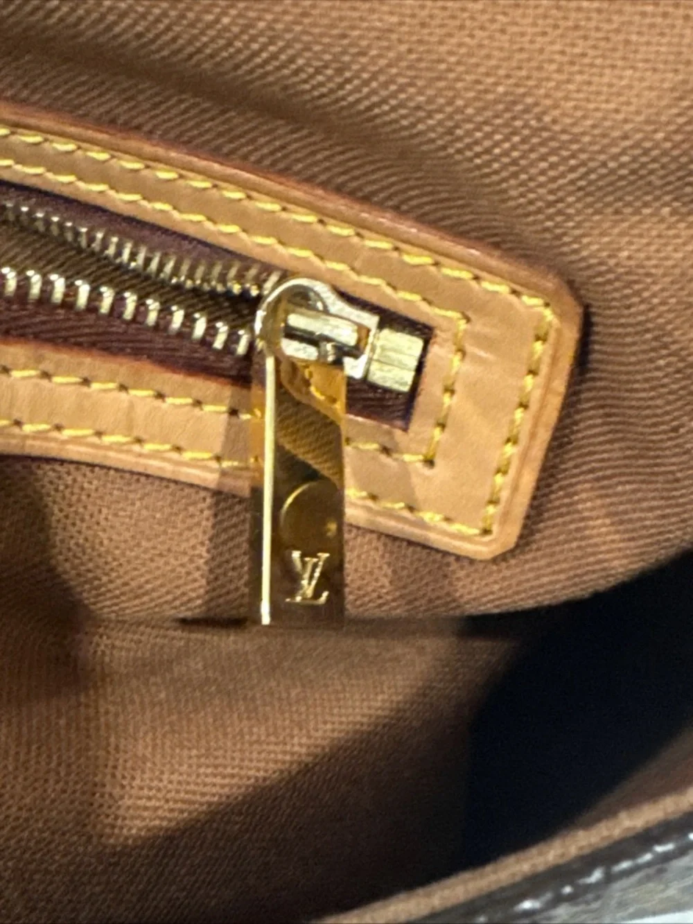 Louis Vuitton Vintage Monogram Flap Shoulder Bag Brown LV 2001 France